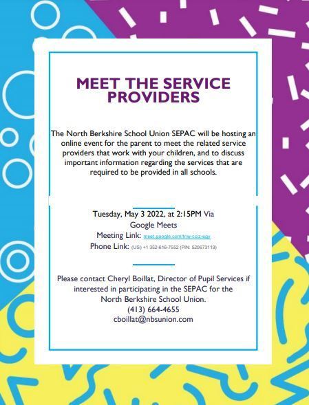 Meet the service providers flyer
